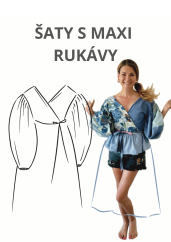 Maxi rukávy šaty/košile PDF návod + video