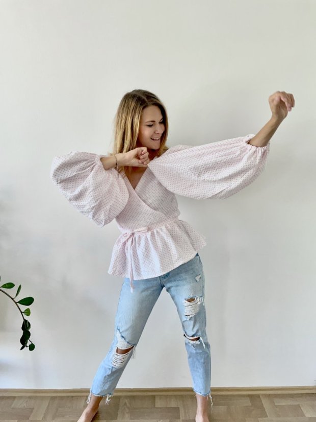 Maxi rukávy šaty/košile PDF návod + video